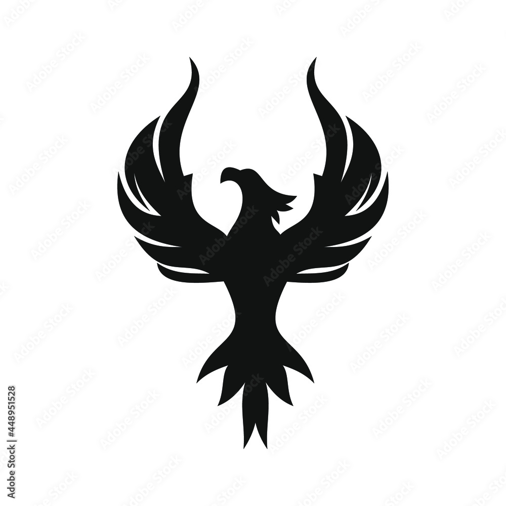 Obraz premium phoenix bird black logo 