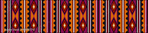 Quadro su tela Seamless ethnic ornament for fabrics, interiors, ceramics and furniture in the style of Latin America
