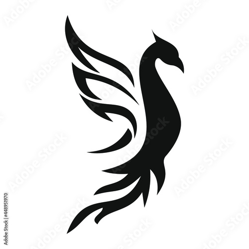 phoenix bird black logo 