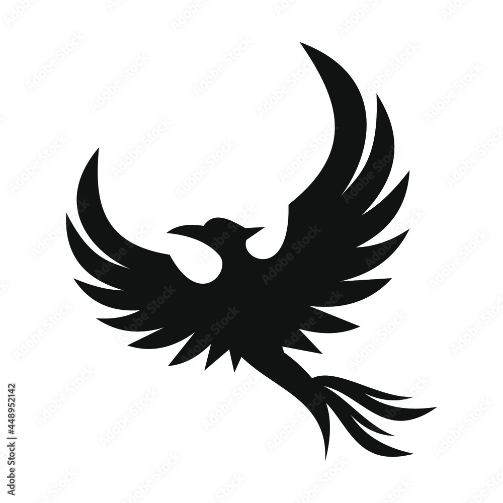 Obraz premium phoenix bird black logo 
