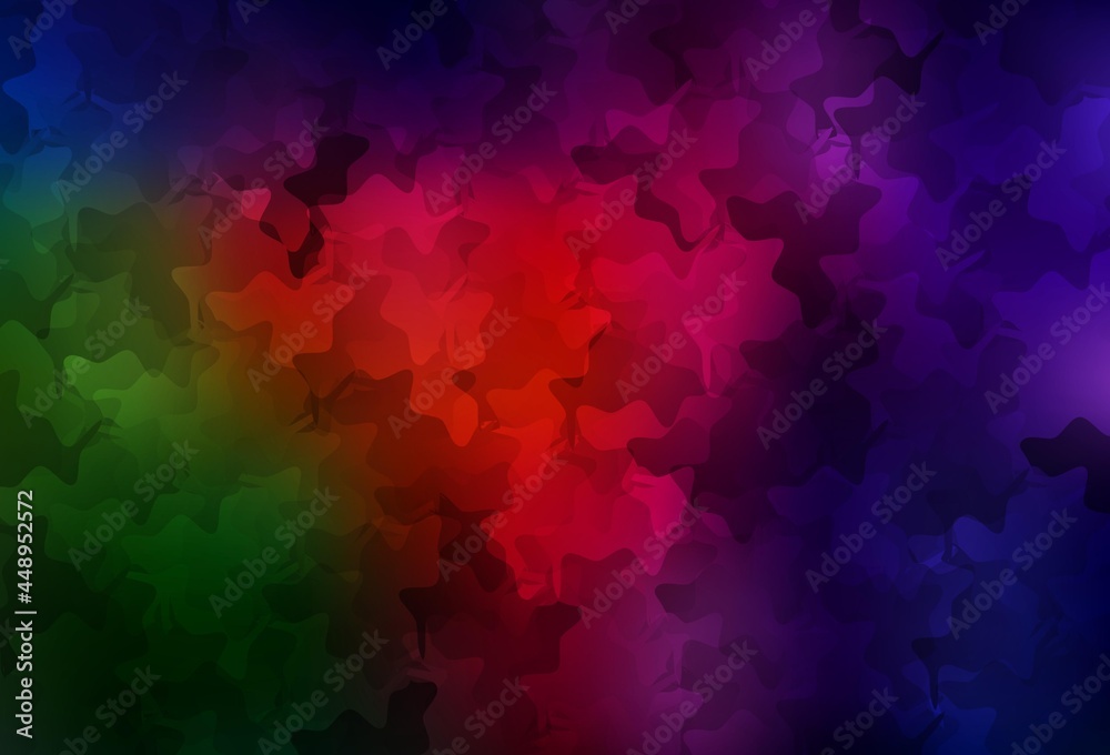 Dark Green, Red vector template with chaotic shapes. Dark Green, Red vector template with chaotic shapes.