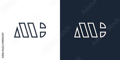 Abstract line art initial letters MC logo.
