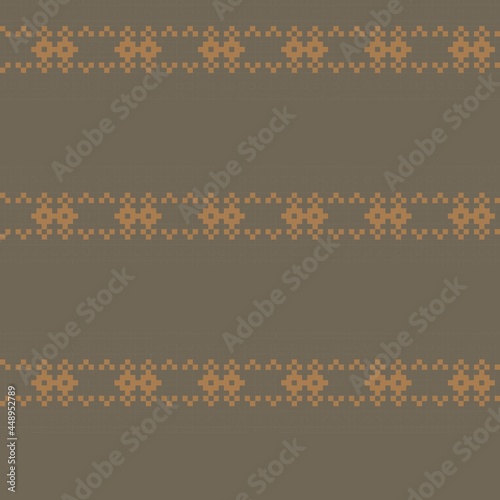 Brown Christmas Fair Isle Seamless Pattern Background