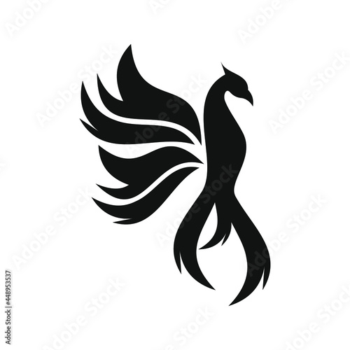phoenix bird black logo  © haerstudioss