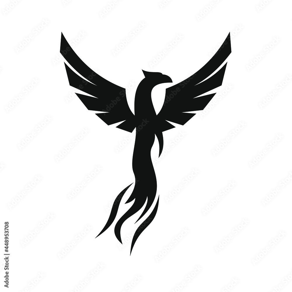 Obraz premium phoenix bird black logo 