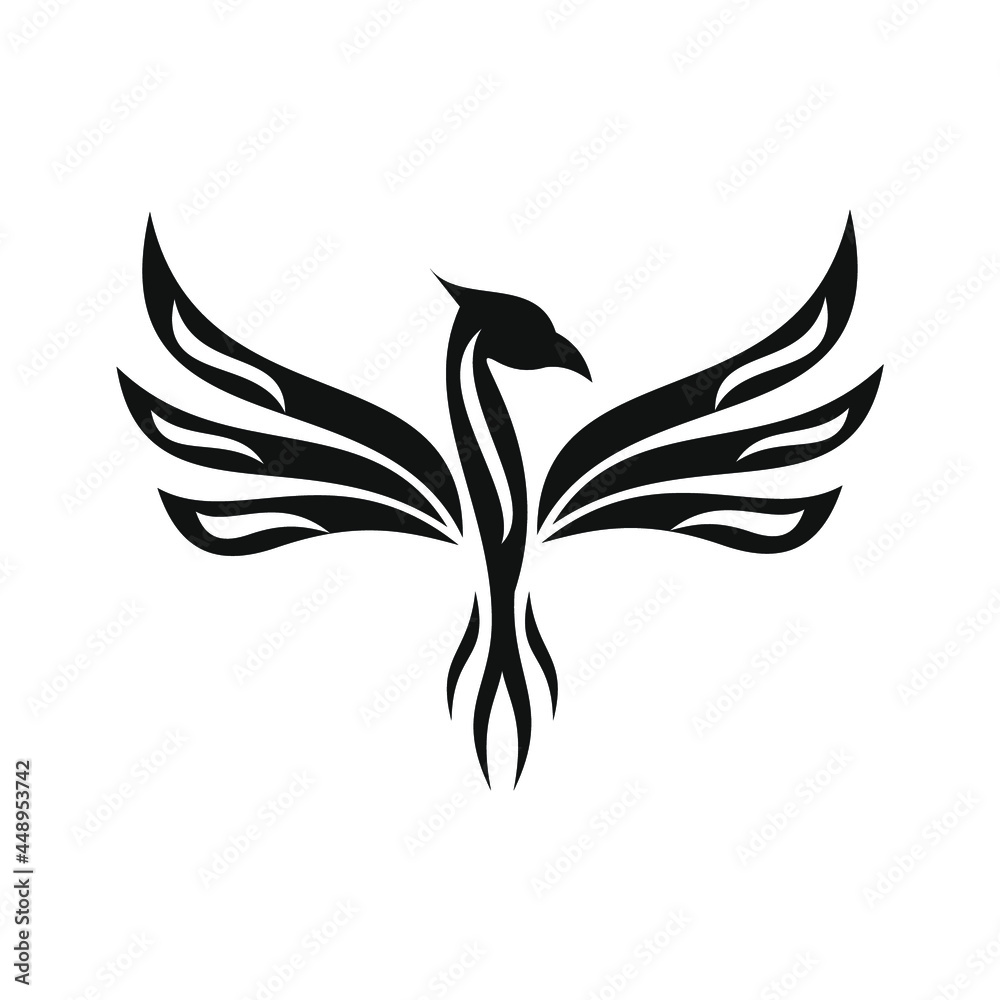 phoenix bird black logo 