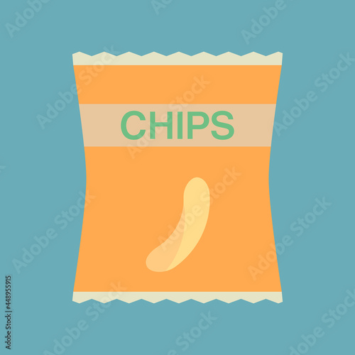 シンプルでかわいいポテトチップスのイラスト