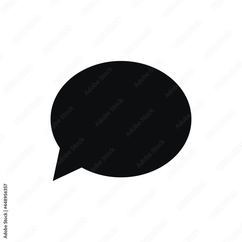 Communication or chat conversation icon in the form of a speech bubble for ui social media, mobile app. Vector illustration. Communication or chat conversation icon in the form of a speech bubble for ui social media, mobile app. Vector illustration.