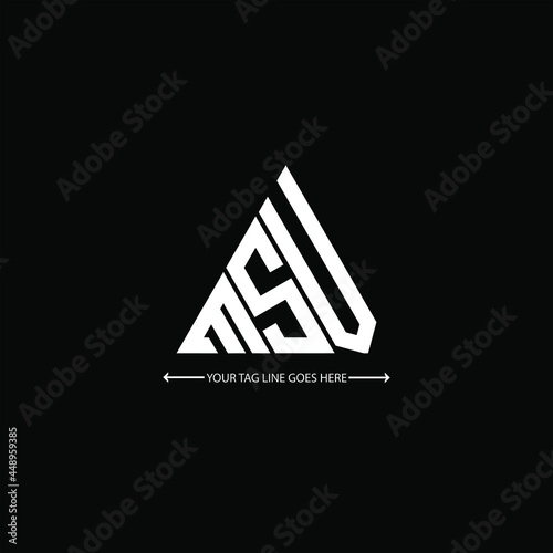 MSV letter logo creative design. MSV unique design
 photo