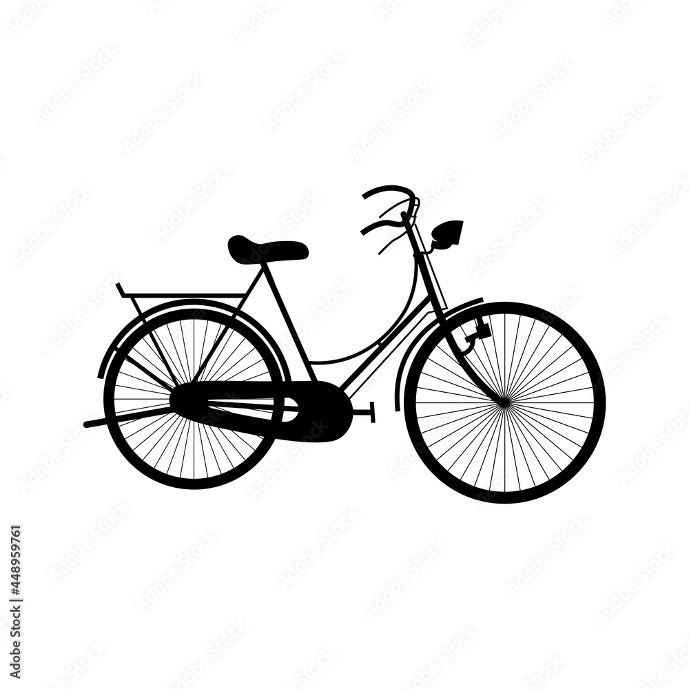 Art & Illustration silhouette of an antique transportation tool, an old bicycle. black and white Art & Illustration silhouette of an antique transportation tool, an old bicycle. black and white