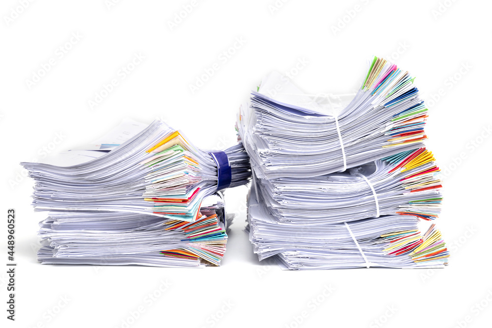 Stack of Documents isolated on white background. Stack of Documents isolated on white background.