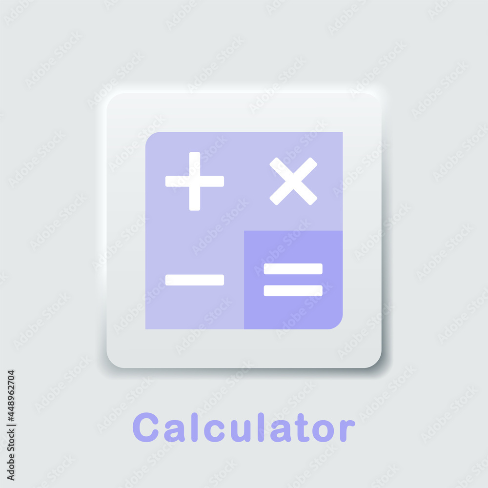 Fototapeta premium Calculator icon. Mathematical app symbol. Illustration vector