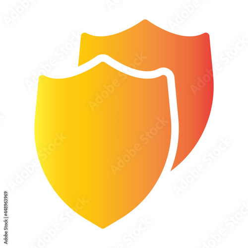 shield flat gradient icon