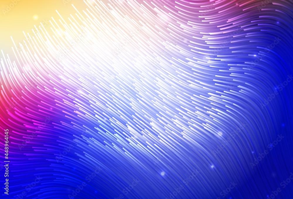 Light Pink, Blue vector background with wry lines.