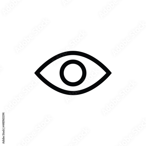 Visibility icon outline. Show password icon vector. Eye icon vector illustration