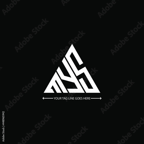 MYS letter logo creative design. MYS unique design