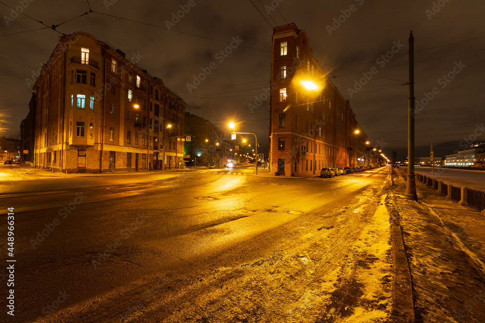 night street of St. Petersburg
