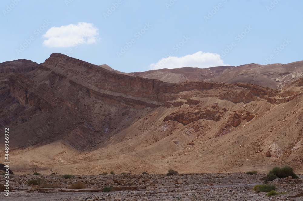 Hiking near Amram Pillars, south Israel 