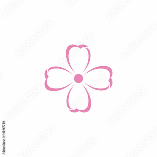 Beauty plumeria icon flowers design illustration Template © evandri237@gmail