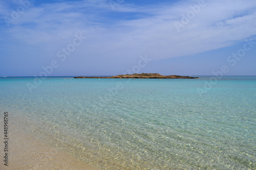 Sea shore. Island in the sea. Rest at the sea. Vacation. Beach. Cyprus 