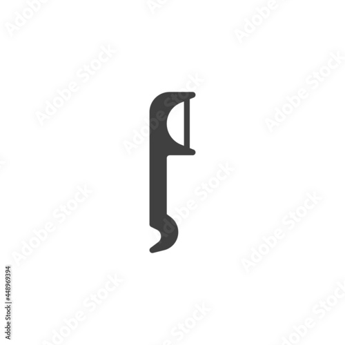 Dental toothpick vector icon