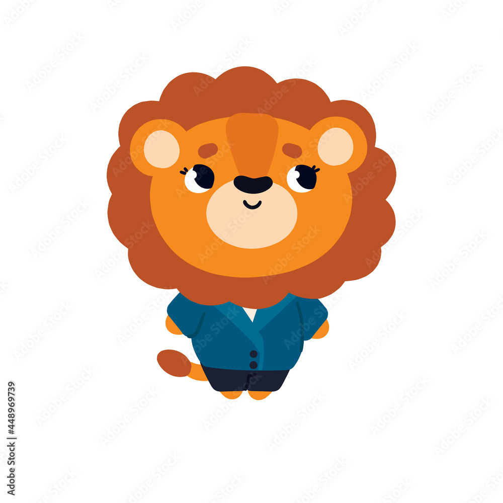 A lion in a suit on a white background. Vector clipart A lion in a suit on a white background. Vector clipart
