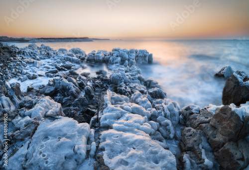 sunset on the coast