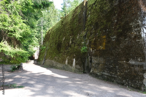 Ketrzyn, Gierloz, Poland - July 19, 2021: shelter for guests at the Wolf's Lair built by the Organisation Todt. Adolf Hitler's headquarters in poland.