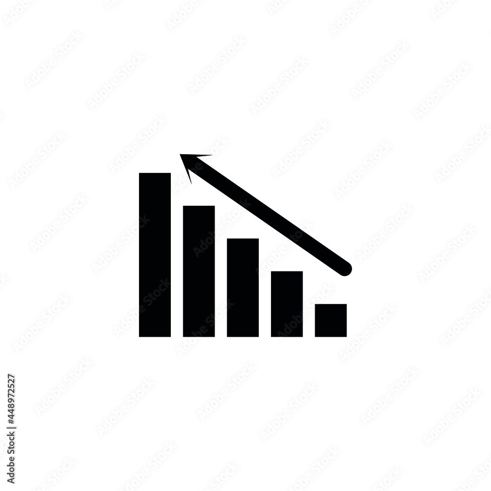 Business graph witharrow. Business growth progress analysis chart vector Business graph witharrow. Business growth progress analysis chart vector