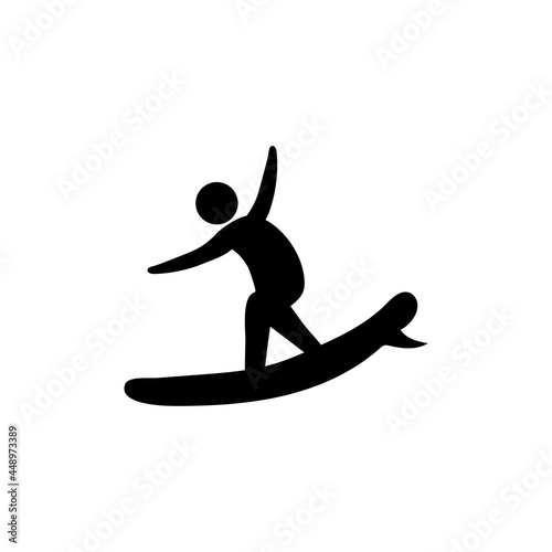 Surfing icon design illustration template