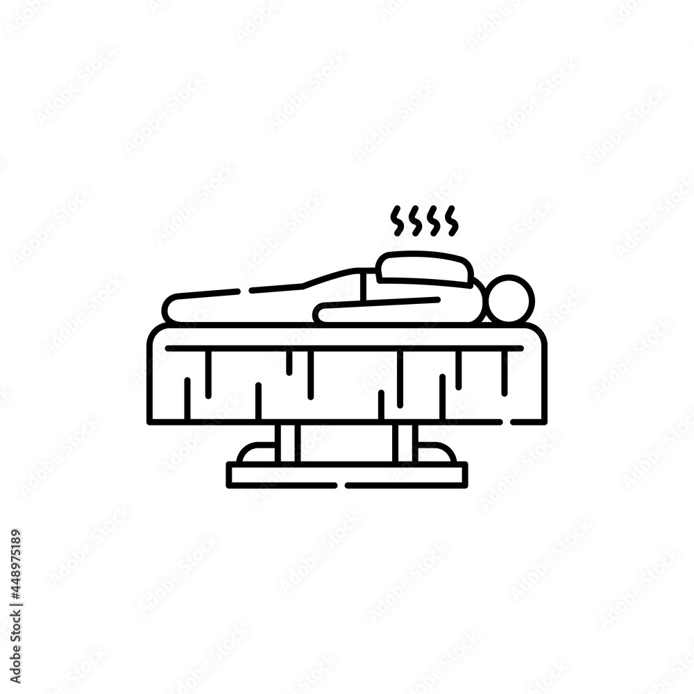 Thermal procedure olor line icon. Pictogram for web page, mobile app, promo. Thermal procedure olor line icon. Pictogram for web page, mobile app, promo.
