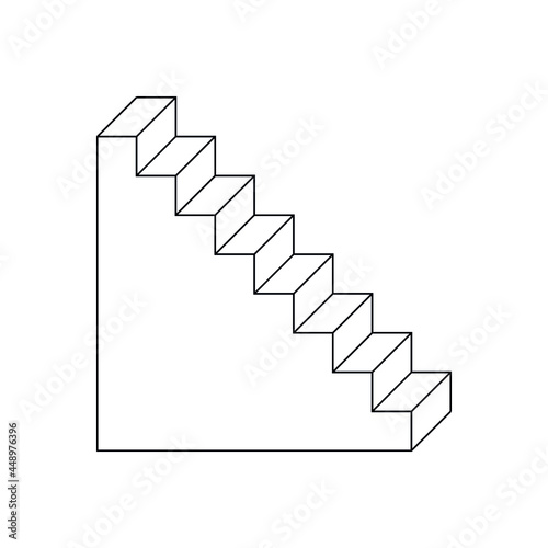 Outline stairs vector illustration