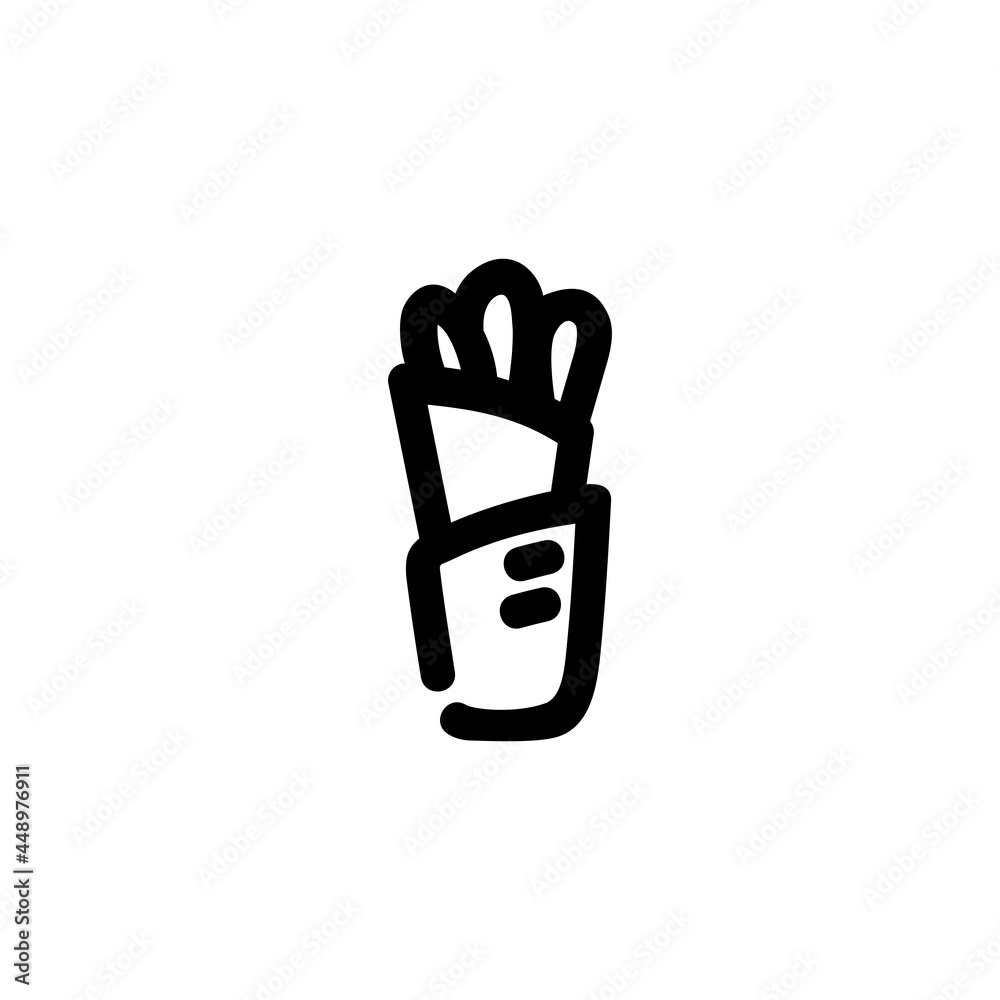 Beef Kebab Food Vegetable Snack Yummy Monoline Symbol Icon Logo for ...