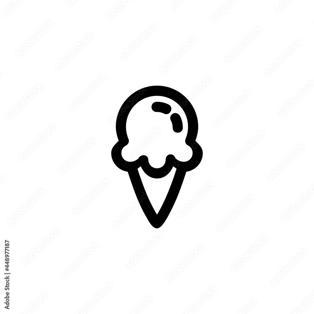 Cone Ice Cream Food Vegetable Snack Yummy Monoline Symbol Icon Logo for Graphic Design UI UX and Website Cone Ice Cream Food Vegetable Snack Yummy Monoline Symbol Icon Logo for Graphic Design UI UX and Website