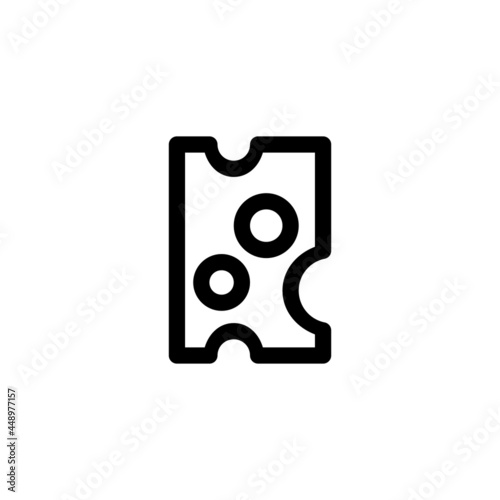 Slice Cheese Food Vegetable Snack Yummy Monoline Symbol Icon Logo for Graphic Design UI UX and Website