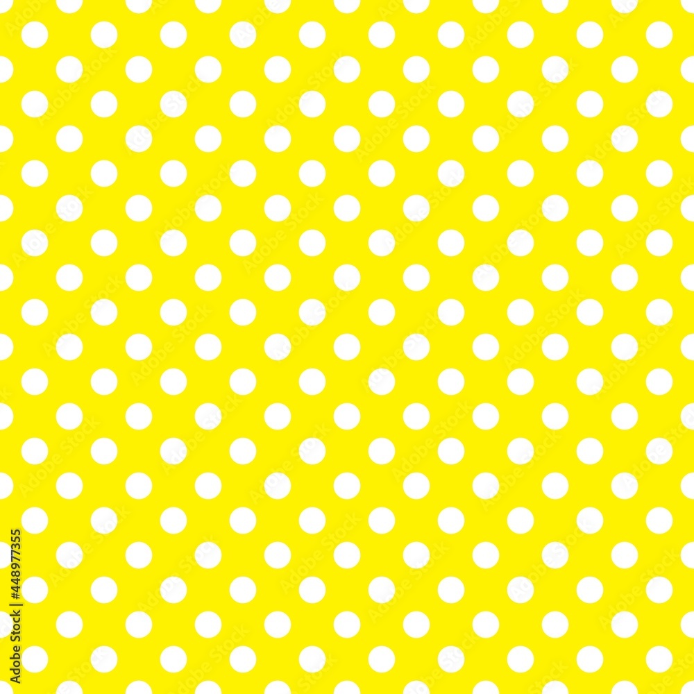 White and Yellow Polka Dot seamless pattern. Vector background. White and Yellow Polka Dot seamless pattern. Vector background.