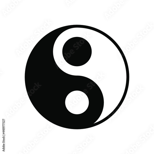 Yin Yang icon. Vector illustration.
