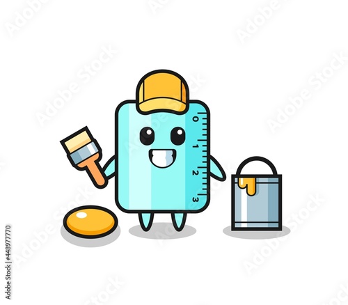 Character Illustration of ruller as a painter