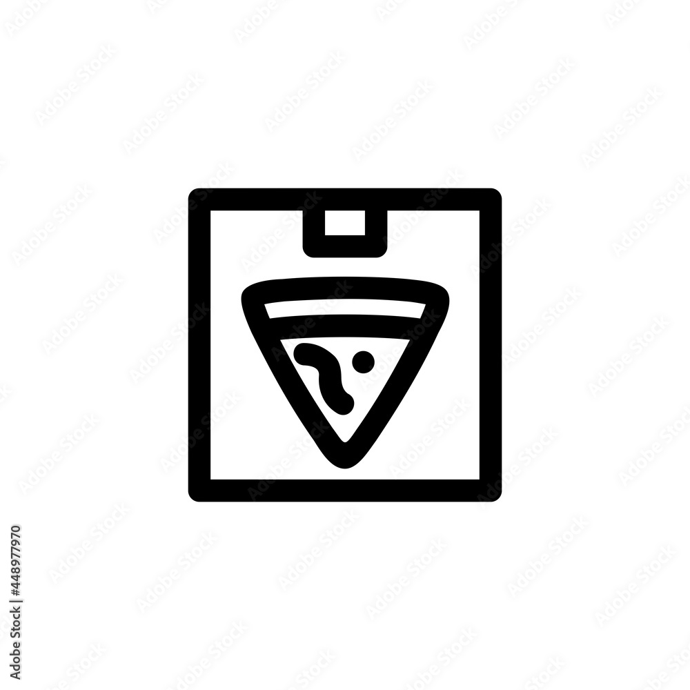 Pizza Box Food Vegetable Snack Yummy Monoline Symbol Icon Logo for Graphic Design UI UX and Website