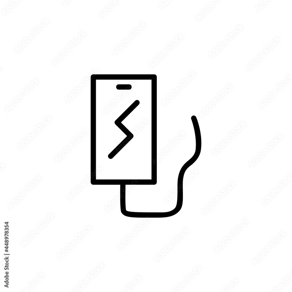 Charging Phone Technology Gadget Vector Logo Monoline Icon Symbol for Graphic Design UI UX or Website Charging Phone Technology Gadget Vector Logo Monoline Icon Symbol for Graphic Design UI UX or Website