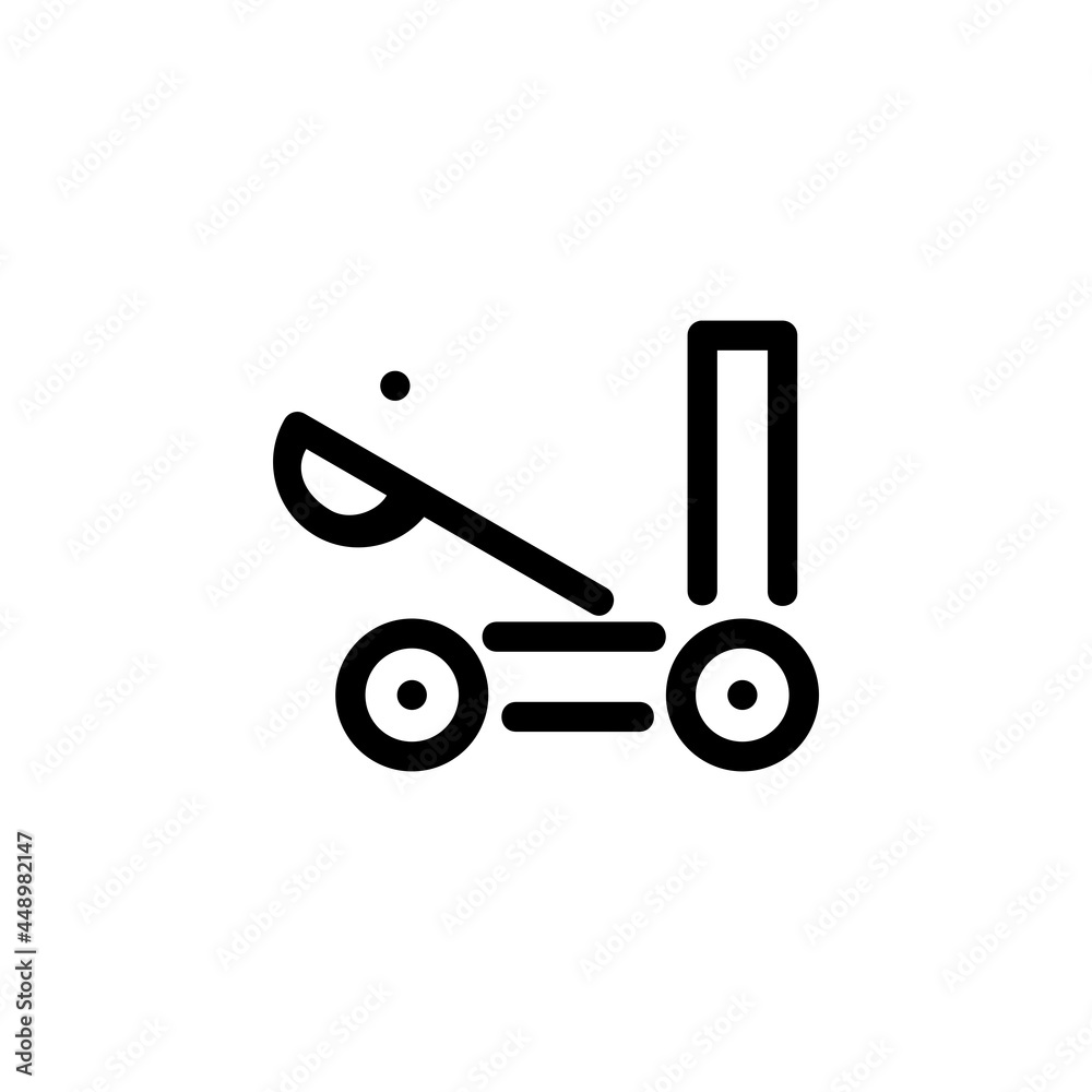 Catapult Weapon Monoline Icon Logo Vector for Graphic Design and Web Catapult Weapon Monoline Icon Logo Vector for Graphic Design and Web