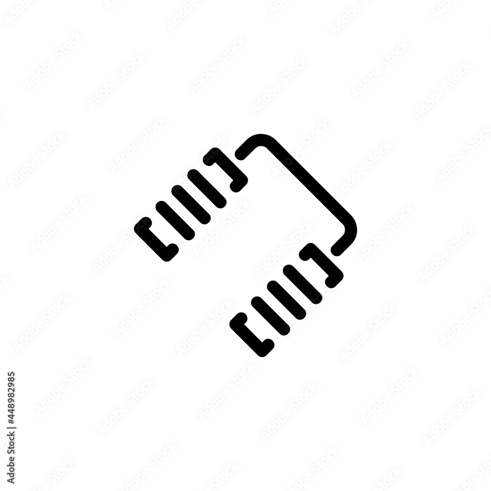 Nunchaku Weapon Monoline Icon Logo Vector for Graphic Design and Web Nunchaku Weapon Monoline Icon Logo Vector for Graphic Design and Web