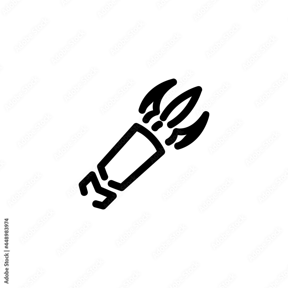 Claw Weapon Monoline Icon Logo for Graphic Design Claw Weapon Monoline Icon Logo for Graphic Design