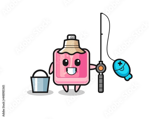 Mascot character of perfume as a fisherman