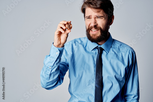 business man in shirt with tie finance manager office investment