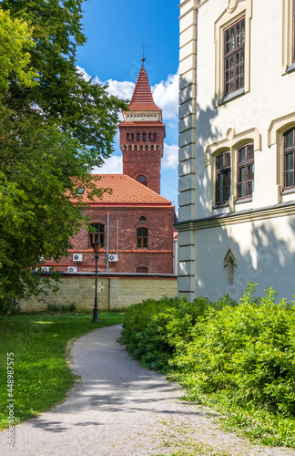 Architecture in the Castle Park in Żywiec 