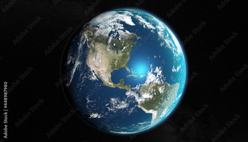 Obraz premium The americas - Satellite view from space - 3D rendering