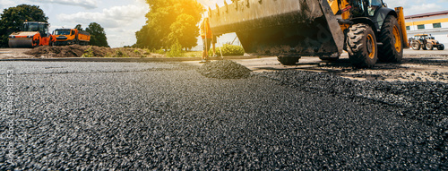 Road service repairs the highway