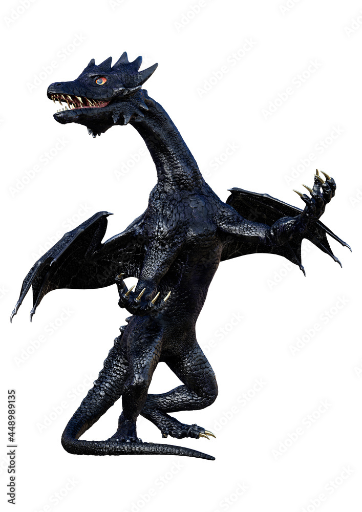 3D Rendering Fairy Tale Dragon on White 3D Rendering Fairy Tale Dragon on White