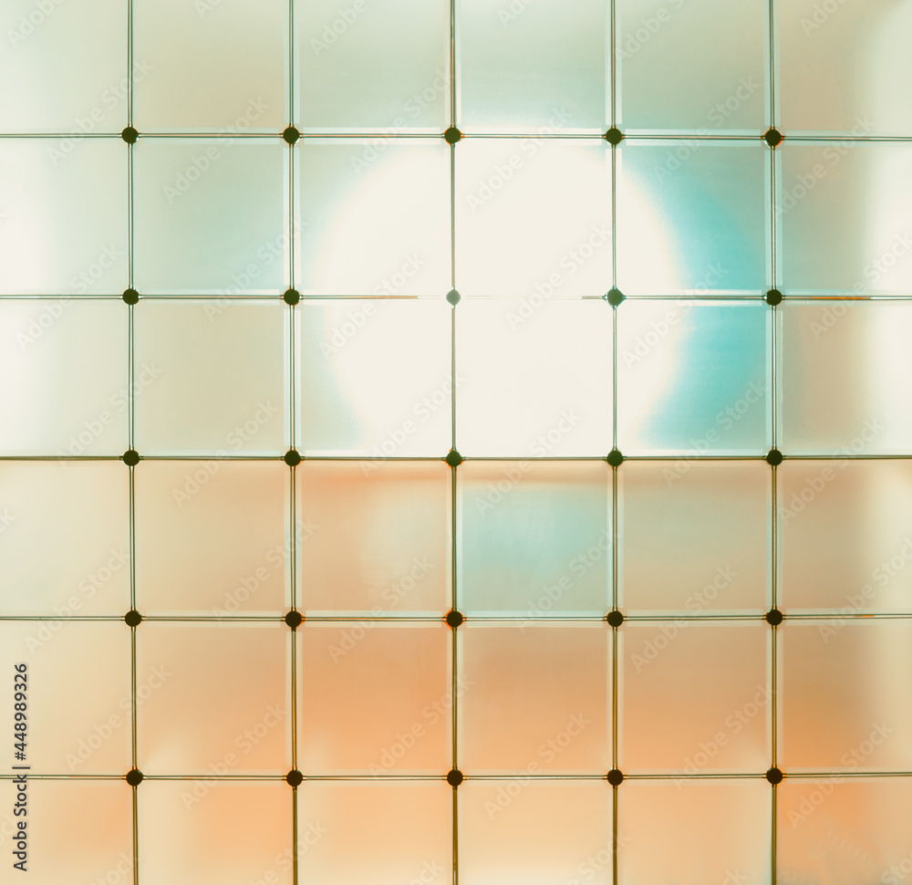 Abstract background of a transparent partition in a cube